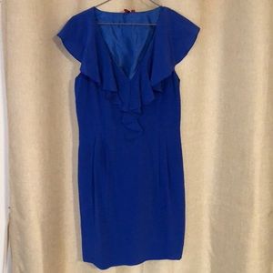Saks Off Fifth Royal Blue Ruffled Dress